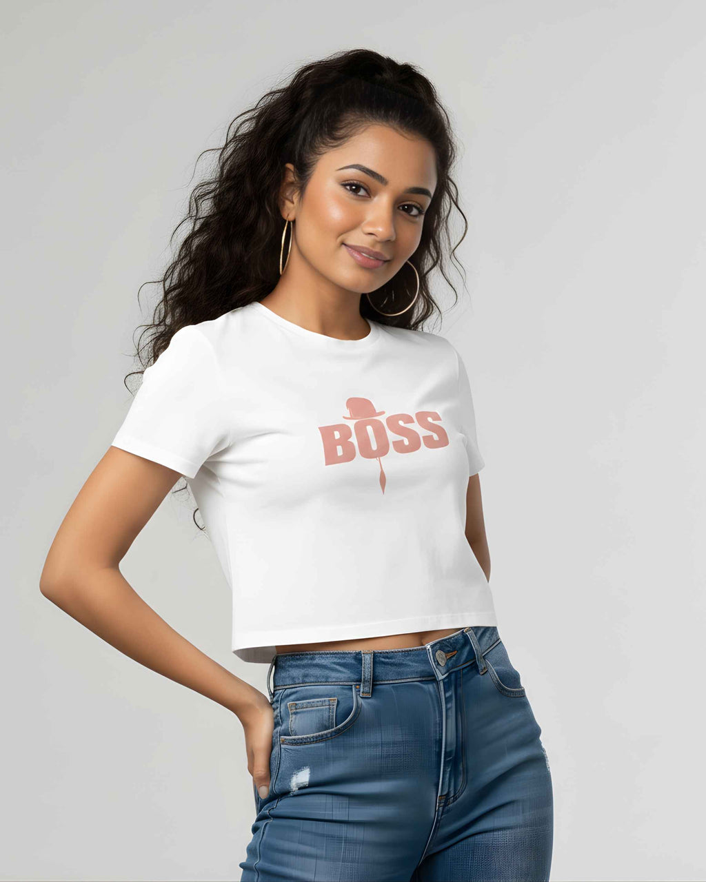 I’m Boss Graphic Crop Top