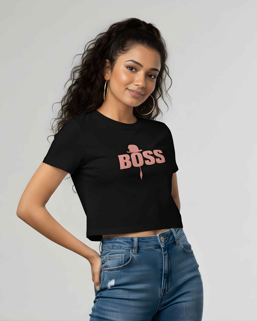 I’m Boss Graphic Crop Top