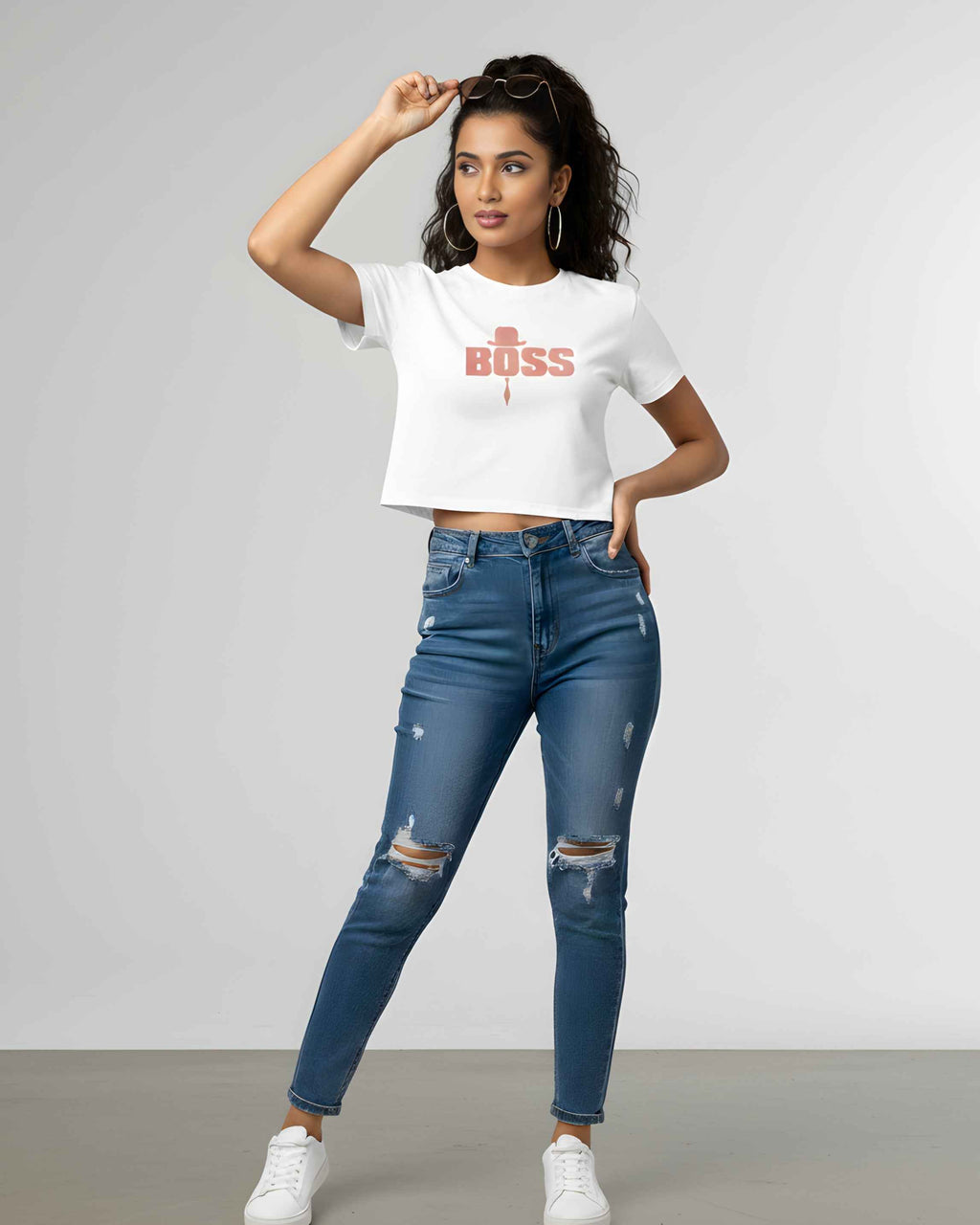 I’m Boss Graphic Crop Top