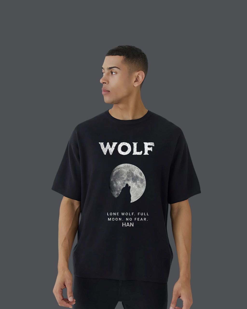 MOON WOLF  OVERSIZE TEE