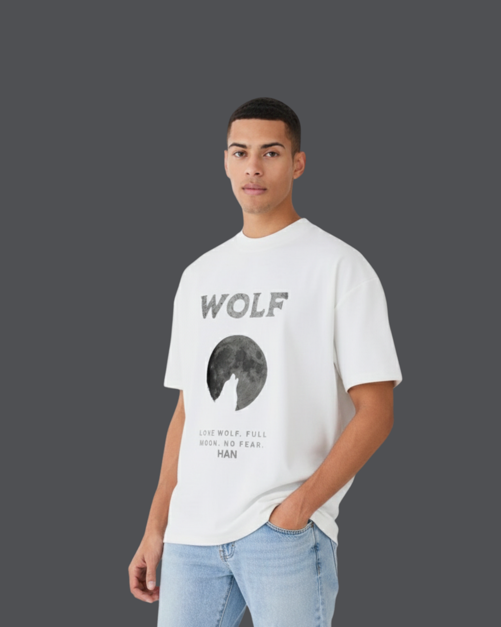 MOON WOLF  OVERSIZE TEE