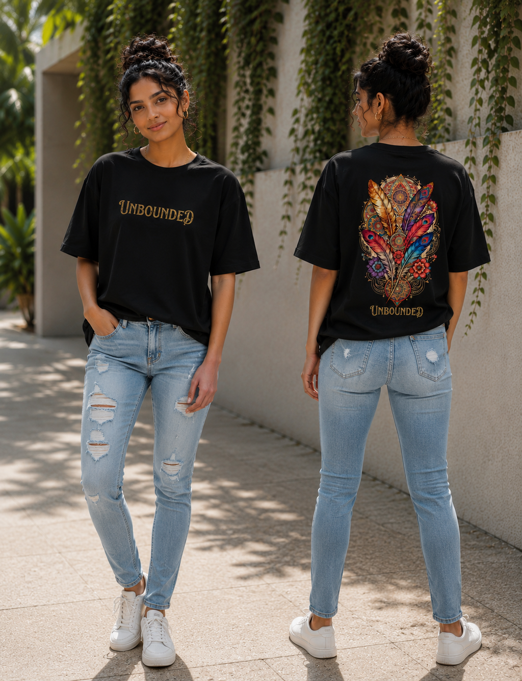 Women’s Oversized T-Shirt Black UNBOUNDED