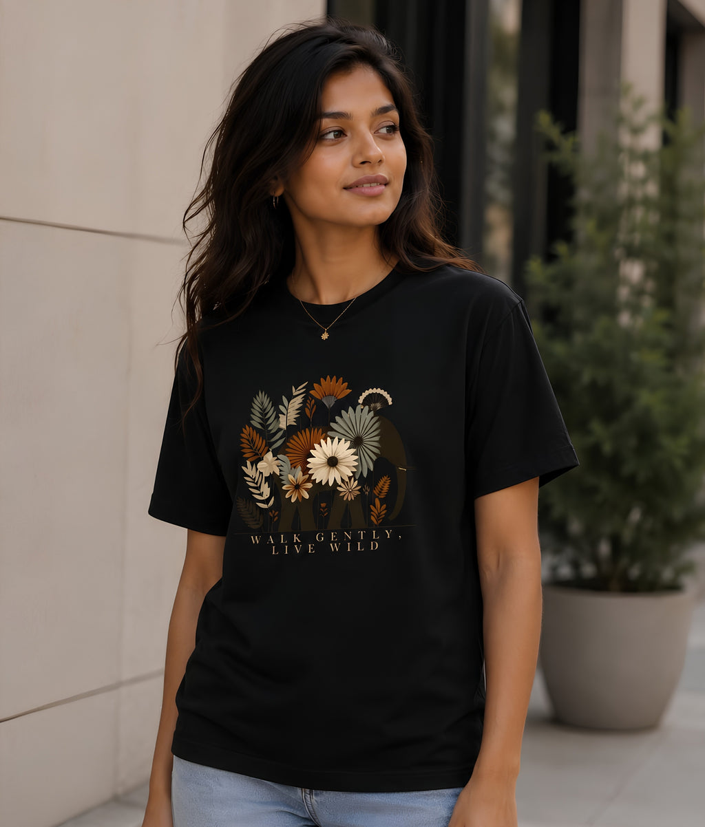 Wild Grace Oversized Tee  Black