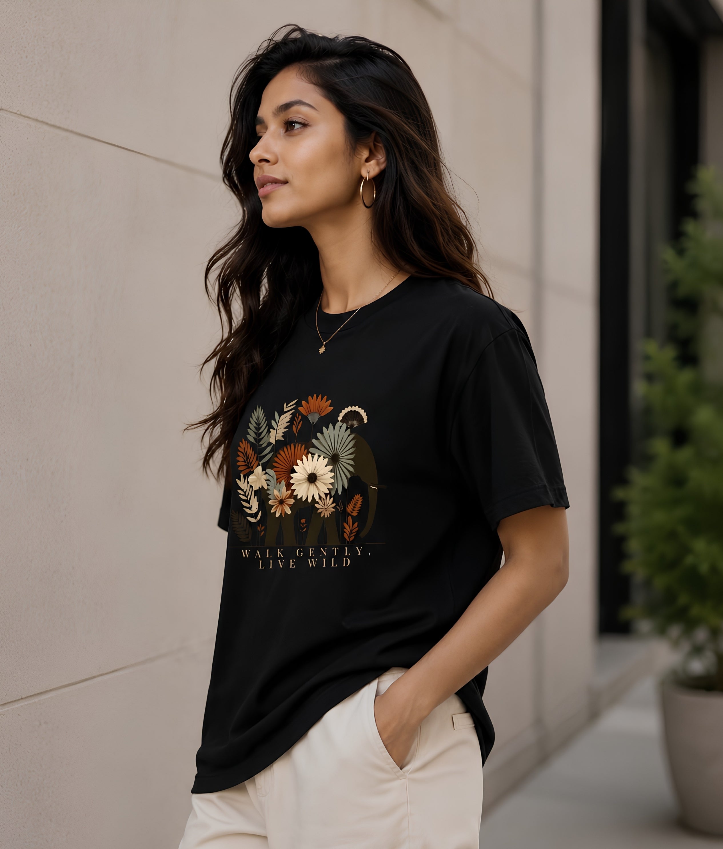 Wild Grace Oversized Tee  Black