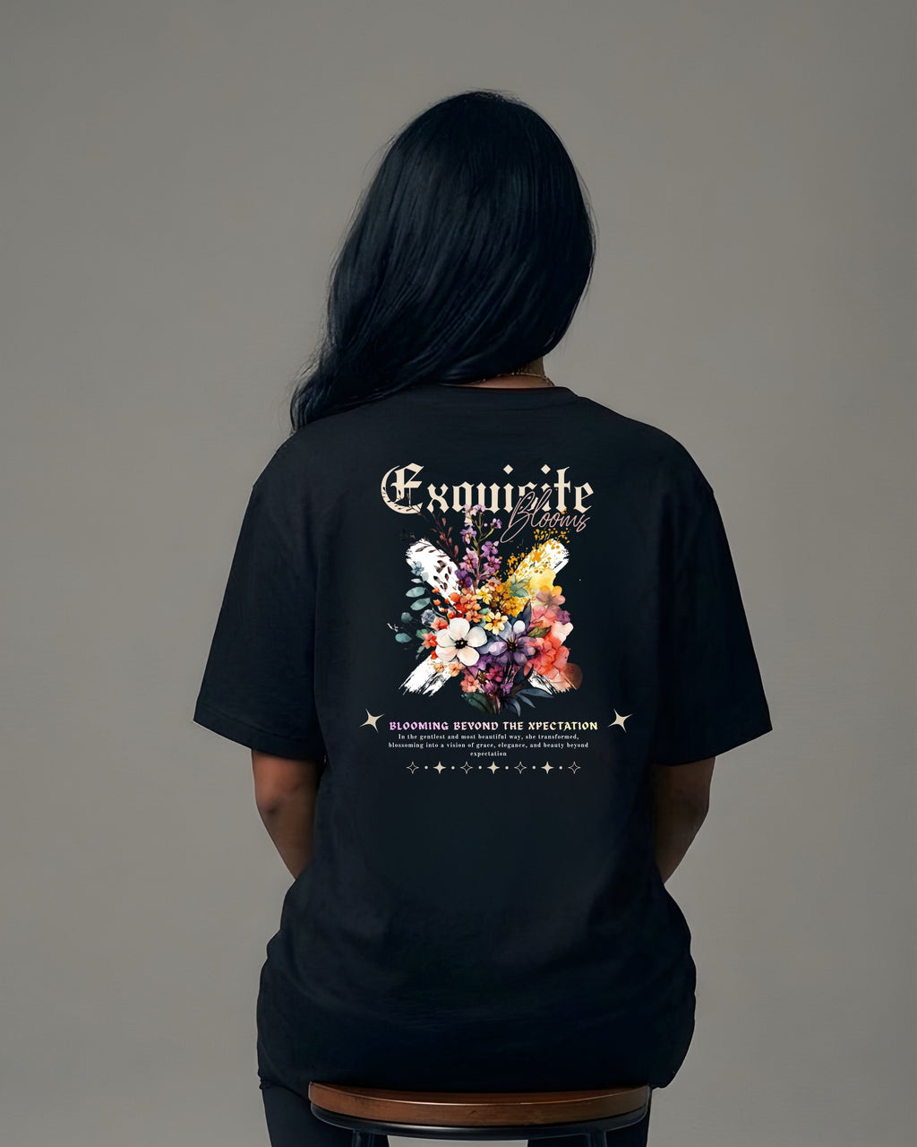 Exquisite Blooms Oversized Tee
