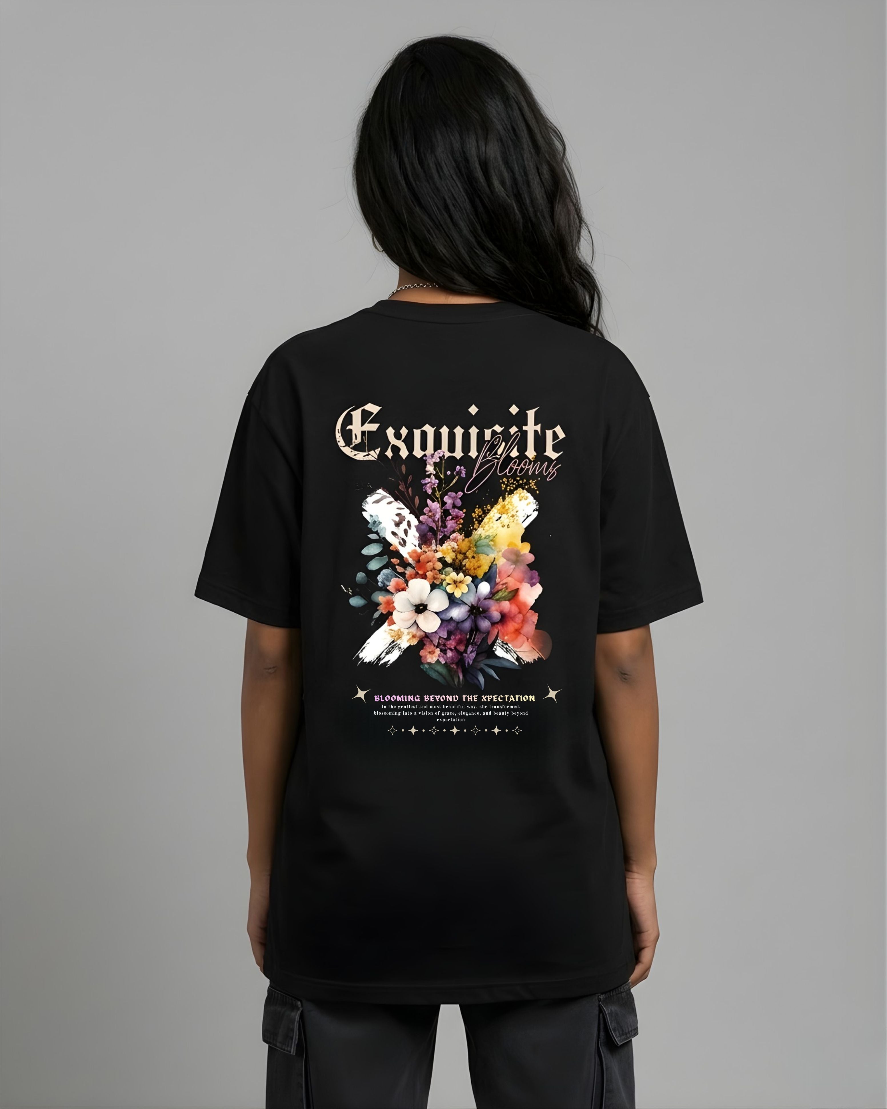 Exquisite Blooms Oversized Tee