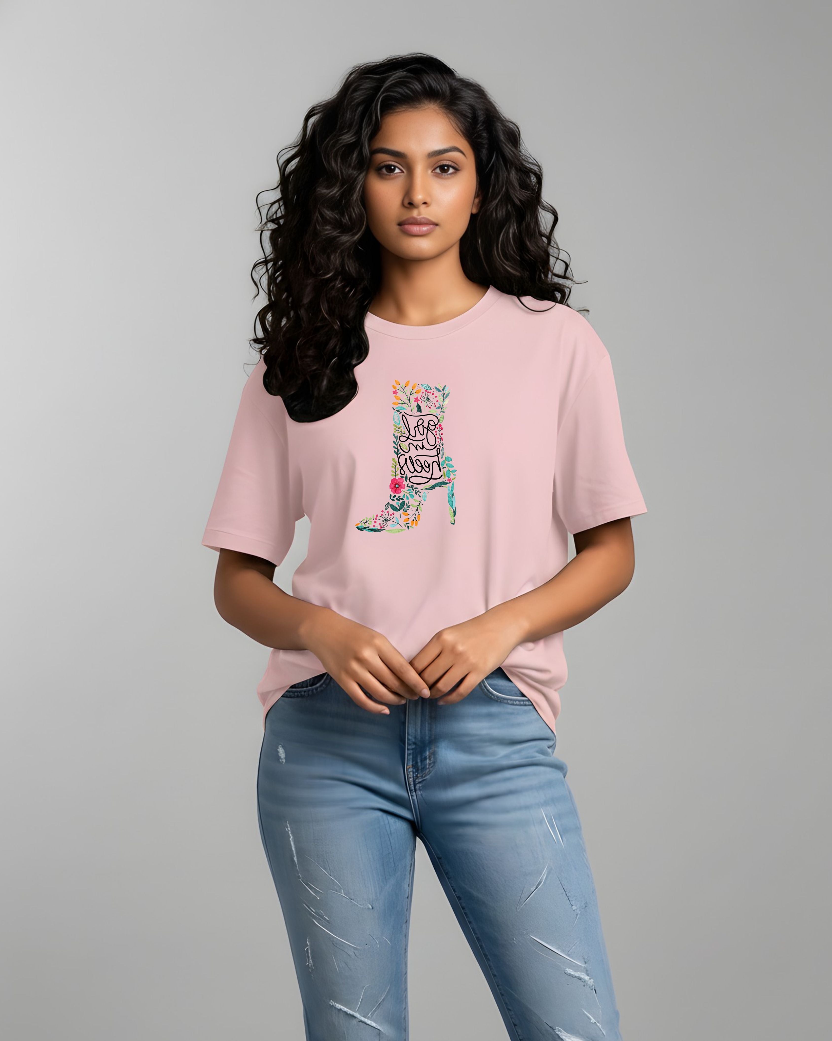 Floral Graphic Oversized Tee