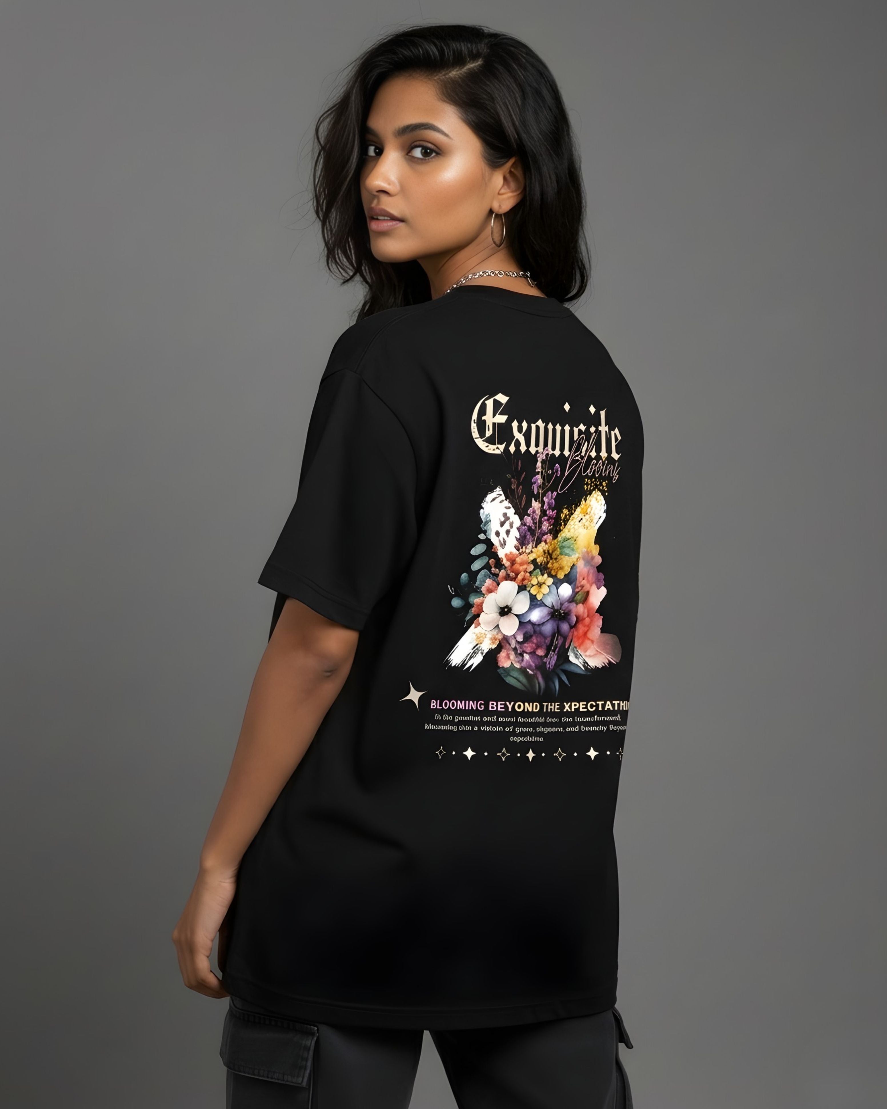 Exquisite Blooms Oversized Tee