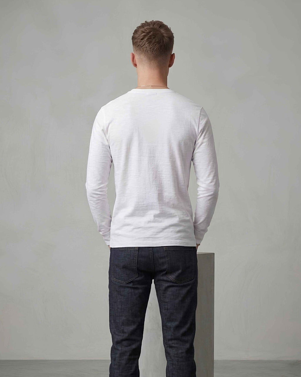 HAN Minimal Long Sleeve T-Shirt True White