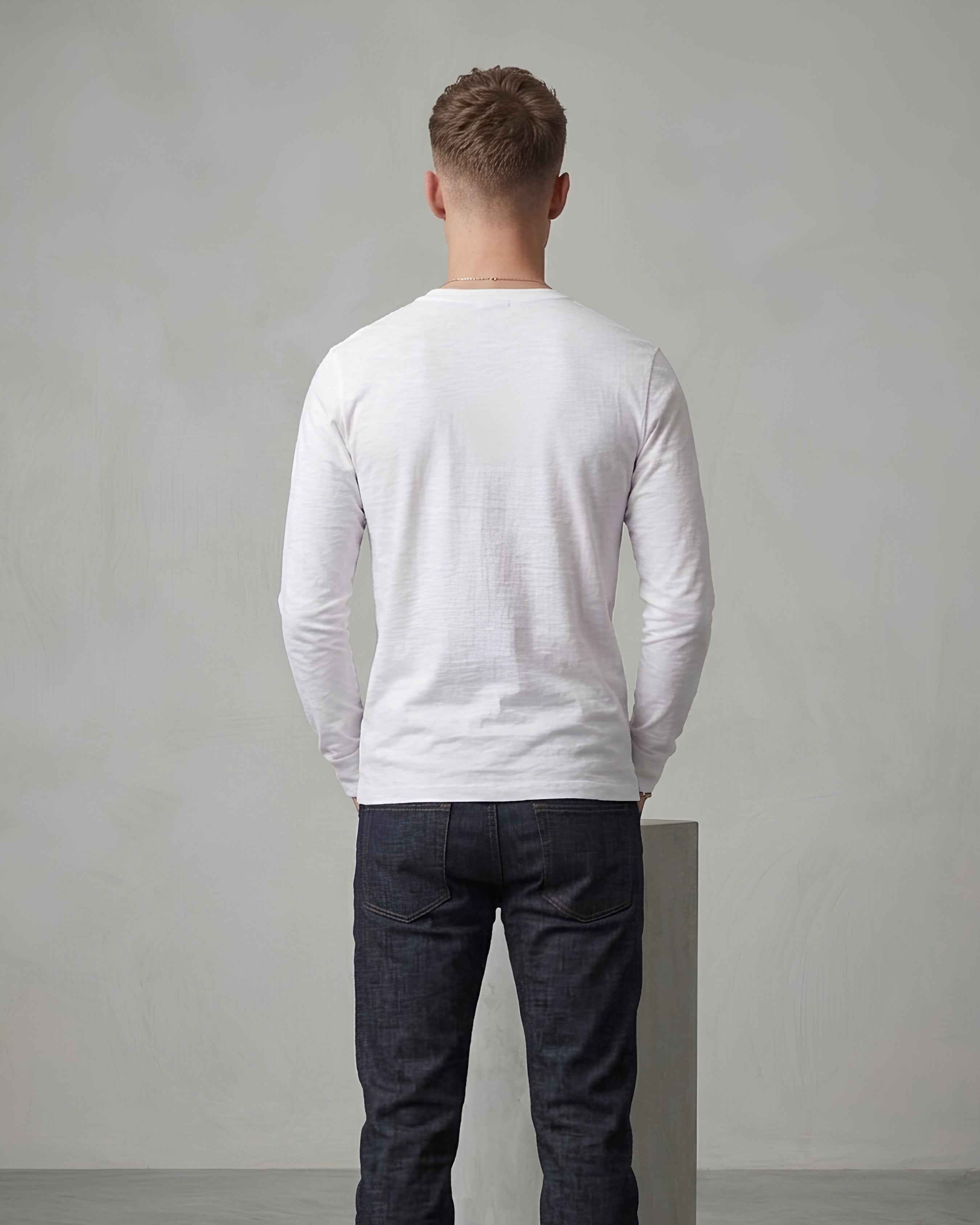 HAN Minimal Long Sleeve T-Shirt True White