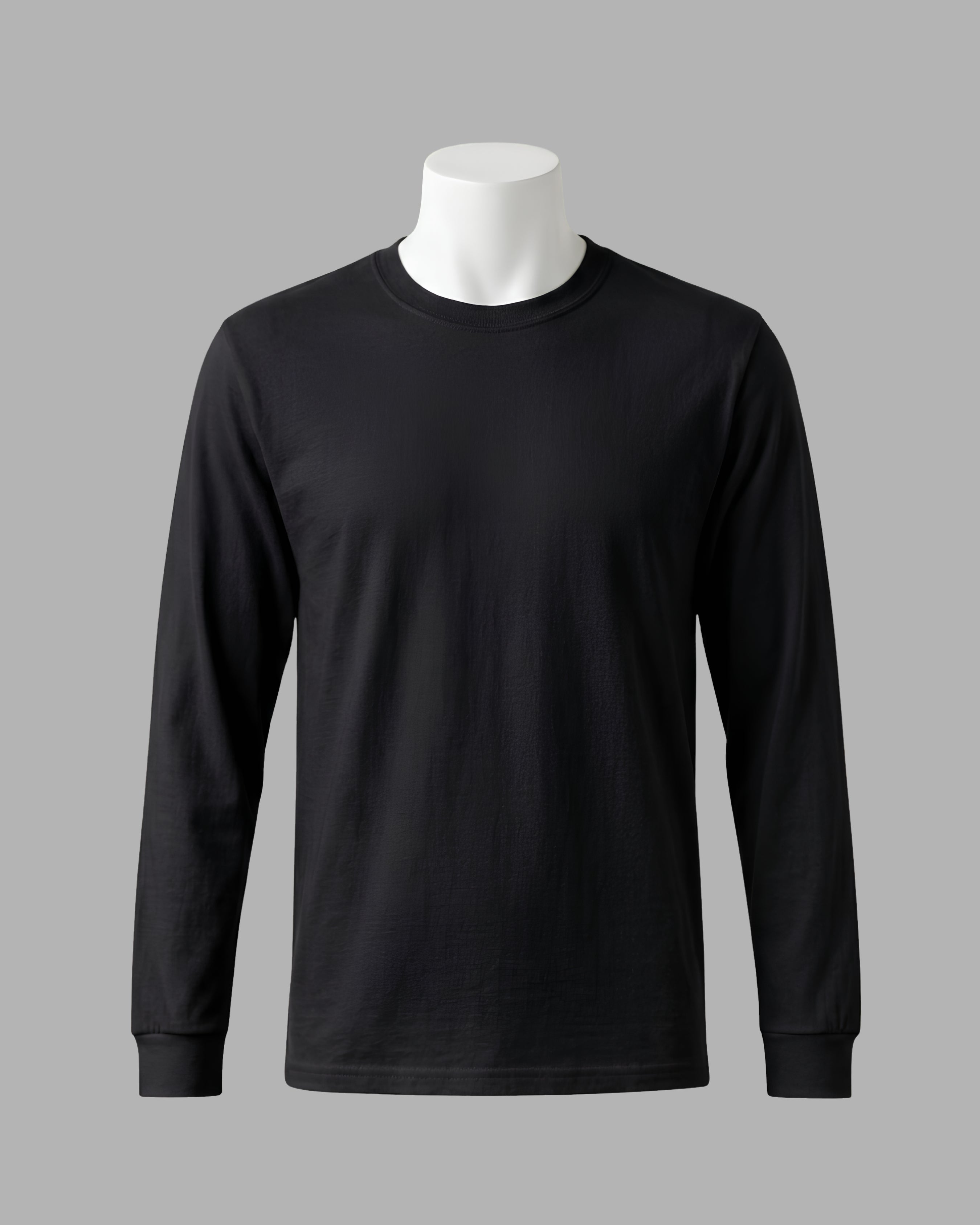 HAN Minimal Long Sleeve T-Shirt Deep Black