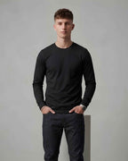 HAN Minimal Long Sleeve T-Shirt Deep Black
