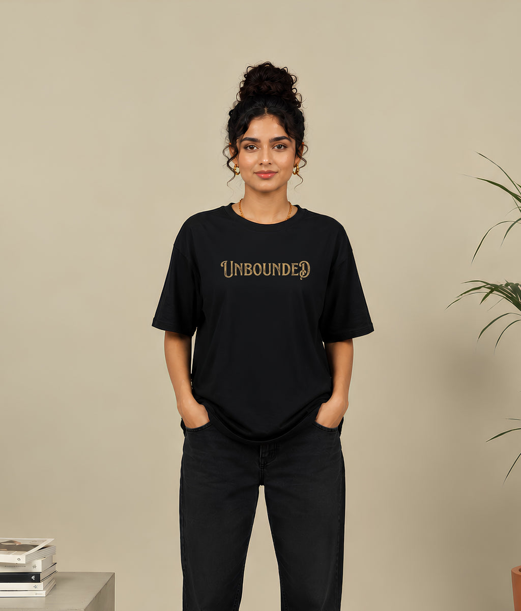 Women’s Oversized T-Shirt Black UNBOUNDED