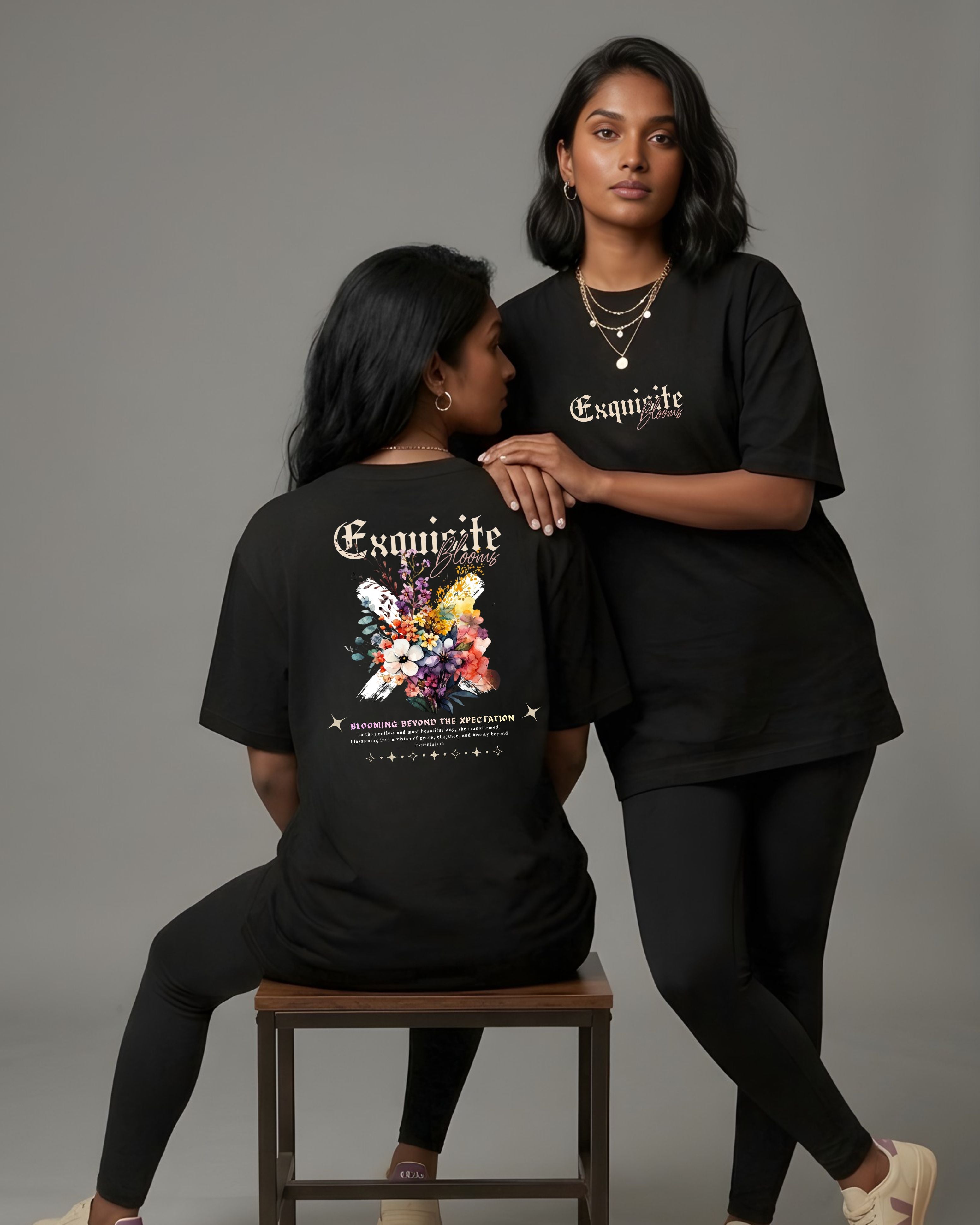 Exquisite Blooms Oversized Tee