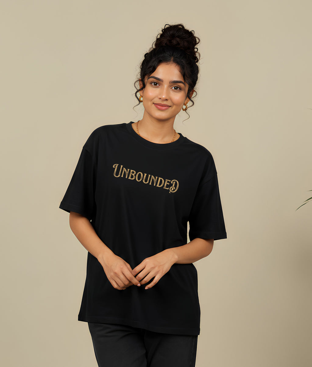 Women’s Oversized T-Shirt Black UNBOUNDED