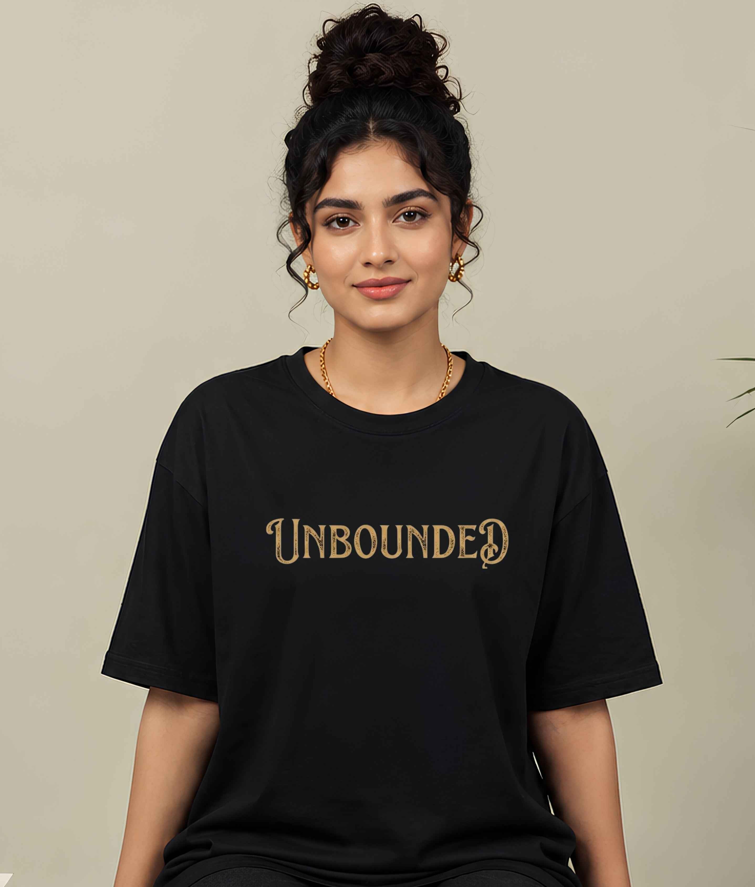 Women’s Oversized T-Shirt Black UNBOUNDED