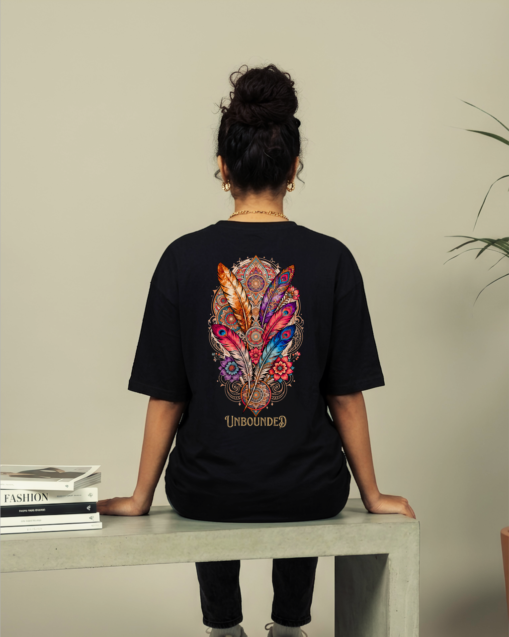 Women’s Oversized T-Shirt Black UNBOUNDED