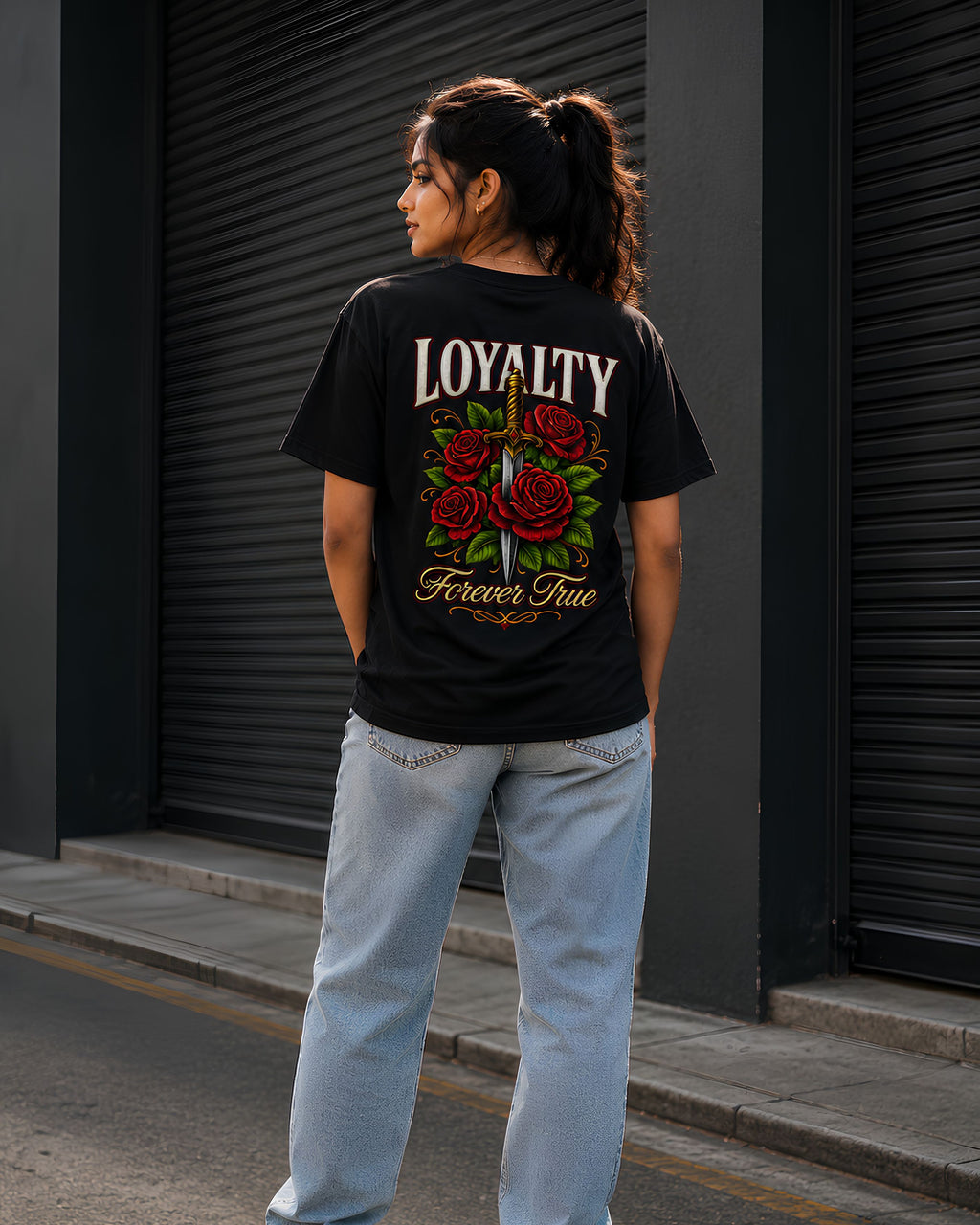 Loyalty Forever True Graphic Oversized Tee