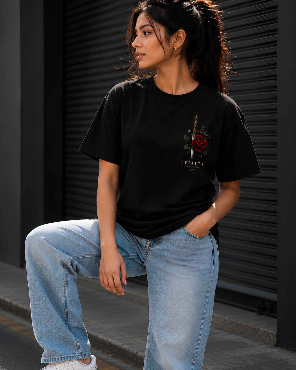 Loyalty Forever True Graphic Oversized Tee