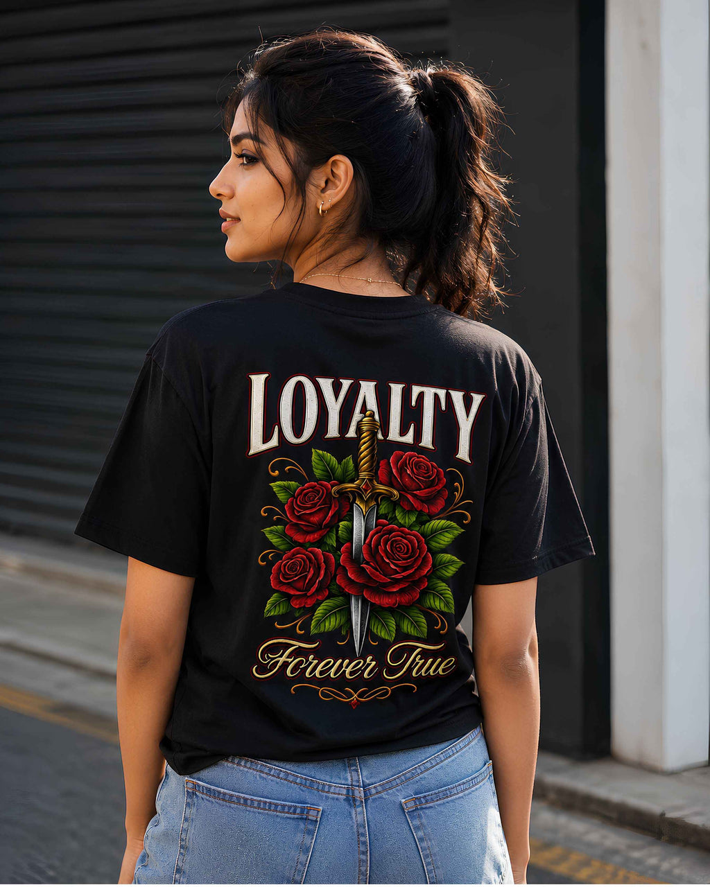 Loyalty Forever True Graphic Oversized Tee